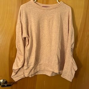 Pink pullover with puffy sleeves